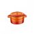 Кастрюля порционная круглая чугунная эмалированная оранжевая, 10 см, LAVA, фото 