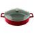 Кастрюля чугунная эмалированная красная со стеклянной крышкой, 28 см, LAVA, фото 