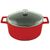 Кастрюля чугунная эмалированная красная со стеклянной крышкой, 28 см, LAVA, фото 