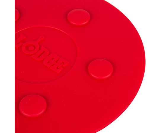 Подставка под горячее, магнитная, диаметр: 18 см, материал: силикон, цвет: красный, ASLMT41, LODGE, США, фото , изображение 4
