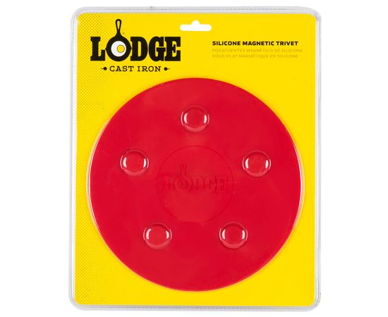 Подставка под горячее, магнитная, диаметр: 18 см, материал: силикон, цвет: красный, ASLMT41, LODGE, США, фото , изображение 5