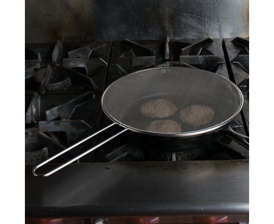 Экран от брызг, диаметр: 28 см, материал: нержавеющая сталь, K11SCRN, LODGE, США, фото , изображение 5