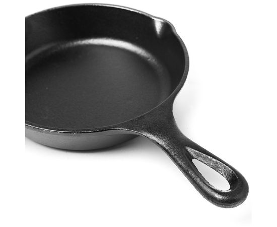 Сковорода круглая 16,5 см, черная, чугун, Lodge, Диаметр сковороды, см: 16.5, фото , изображение 2