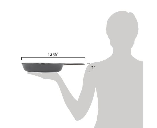 Сковорода круглая 23 см, черная, чугун, Lodge, Диаметр сковороды, см: 23, фото , изображение 7