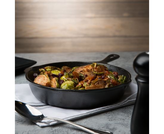 Сковорода круглая глубокая, 26 см, черная, чугун, Lodge, фото , изображение 7