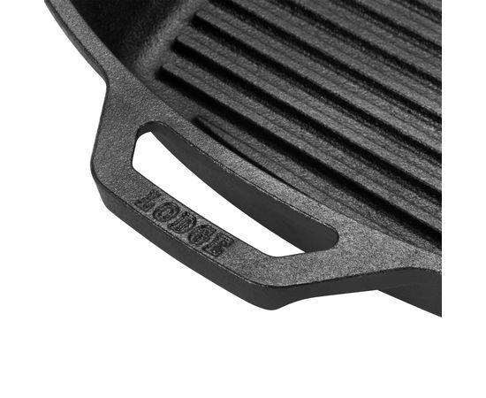 Сковорода-гриль квадратная 27х27, черная, чугун, Lodge, фото , изображение 5