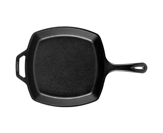 Сковорода квадратная, 26х26 см, чугун, черная, Lodge, фото , изображение 3