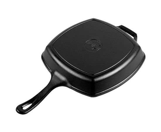 Сковорода квадратная, 26х26 см, чугун, черная, Lodge, фото , изображение 5