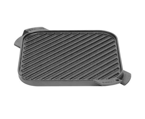 Поднос-гриль квадратный, 26.2x32.5 см, чугун, черный, Lodge, фото , изображение 3