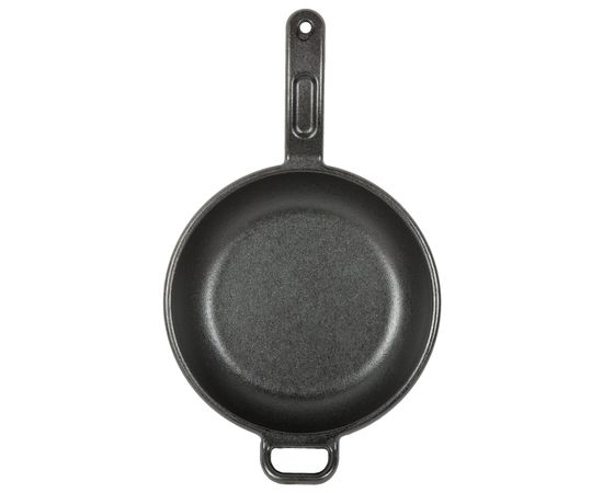 Сковорода круглая с ручкой 25 см, черная, чугун, Lodge, фото , изображение 3