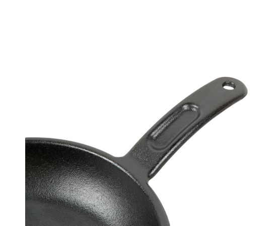 Сковорода круглая с ручкой 25 см, черная, чугун, Lodge, фото , изображение 4