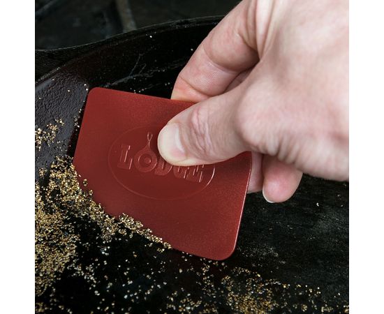 Набор из 2-ух скребков для сковороды, размер: 20,6 х 11,8 см, материал: пластик, цвет: черный, красный, SCRAPERCOMBO, LODGE, США, фото , изображение 2