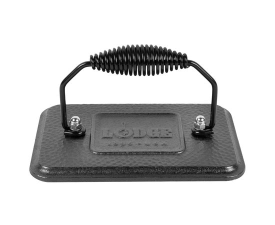 Пресс для гриля прямоугольный 17х13 см, черный, чугун, Lodge, фото , изображение 2