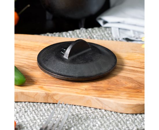 Крышка , диаметр: 12 см, материал: чугун, H5MIC, LODGE, США, фото , изображение 5