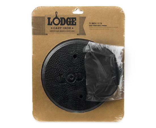 Пресс для гриля 19.5 см, черный, чугун, Lodge, фото , изображение 4