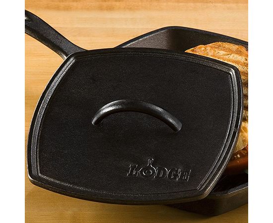 Пресс для гриля, рифленый, квадратный, размер: 21 х 21 см, материал: чугун, LPP3, LODGE, США, фото , изображение 4