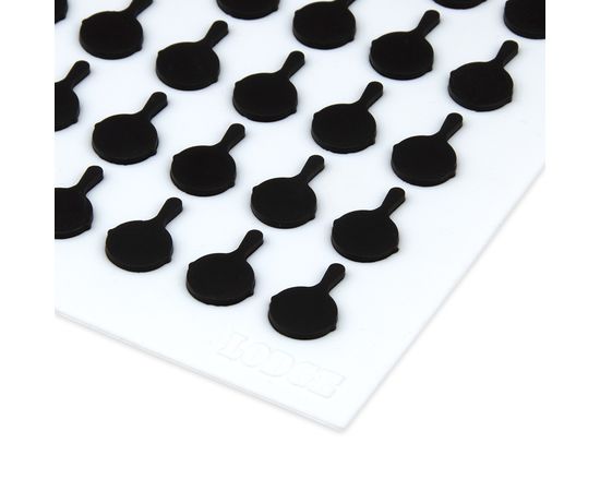 Коврик квадратный, 17.8х17.8 см, белый с черным рисунком, силикон, Lodge, Цвет: Белый, фото , изображение 2