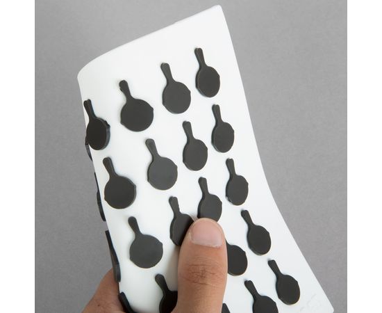 Коврик квадратный, 17.8х17.8 см, белый с черным рисунком, силикон, Lodge, Цвет: Белый, фото , изображение 4