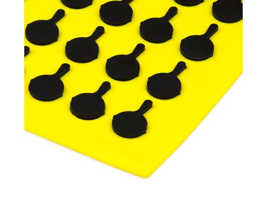 Коврик квадратный, 17.8х17.8 см, желтый с черным рисунком, силикон, Lodge, Цвет: Желтый, фото , изображение 3