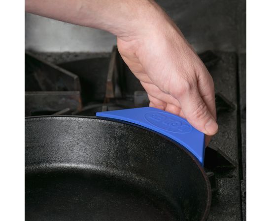 Перчатка-ухват в форме трапеции, голубая, силикон, Lodge, Цвет: Голубой, фото , изображение 5