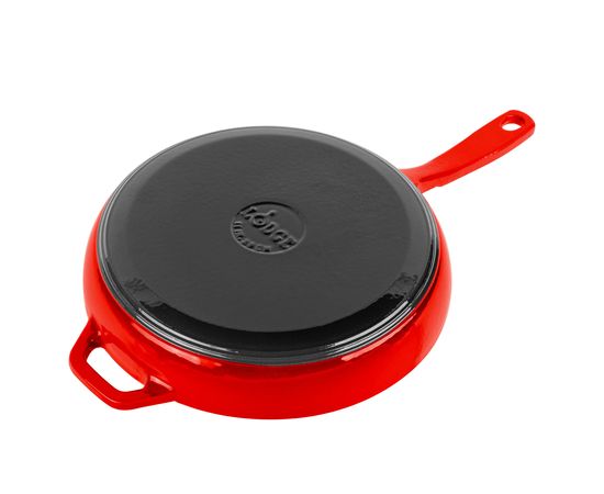 Сковорода круглая 28 см, красная, Lodge, фото , изображение 3