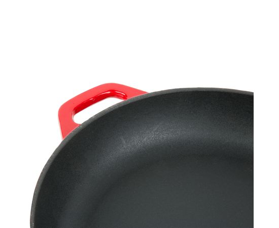 Сковорода круглая 28 см, красная, Lodge, фото , изображение 5