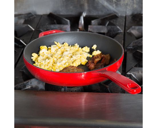 Сковорода круглая 28 см, красная, Lodge, фото , изображение 6