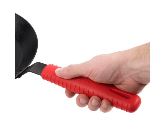 Накладка на ручку для стальных сковородок, размер: 17,8  х 4 х 3,3 см, материал: силикон, цвет: красный, ASCRHH41, LODGE, США, фото , изображение 4