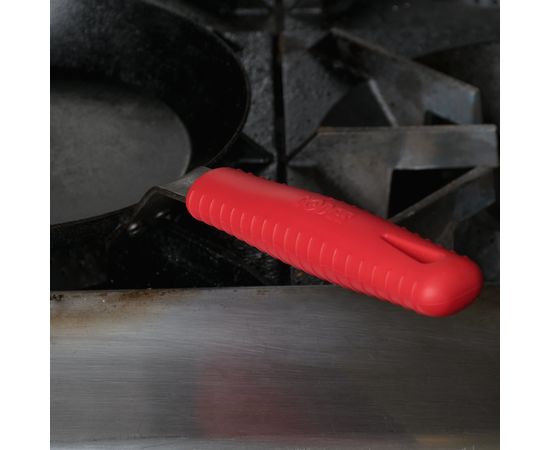 Накладка на ручку для стальных сковородок, размер: 17,8  х 4 х 3,3 см, материал: силикон, цвет: красный, ASCRHH41, LODGE, США, фото , изображение 5