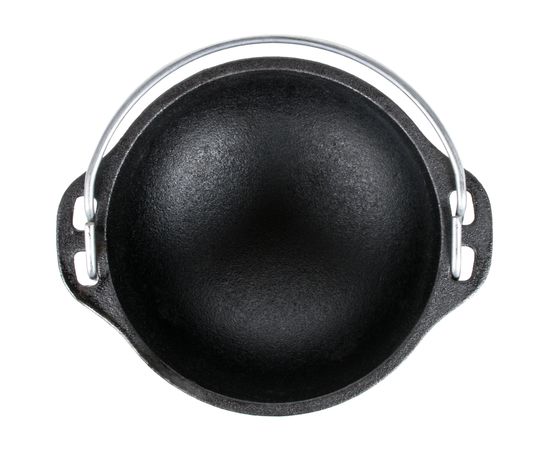 Котелок с ручкой, объем: 0,47 л, диаметр: 12,5 см, высота: 8 см, материал: чугун, HCK, LODGE, США, фото , изображение 4