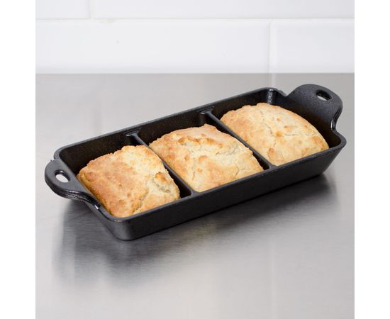 Блюдо для запекания, прямоугольное, 3-х секционное, размер: 24 см, материал: чугун, LMSDRC, LODGE, США, фото , изображение 4