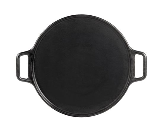 Сковорода для пиццы 35 см, черная, чугун, Lodge, фото , изображение 2