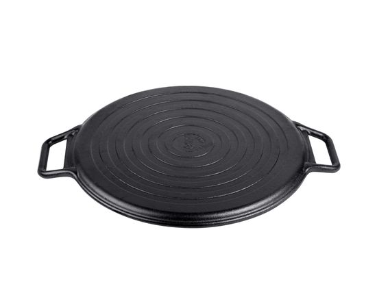 Сковорода для пиццы 35 см, черная, чугун, Lodge, фото , изображение 3