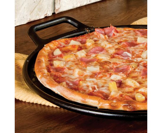 Сковорода для пиццы 35 см, черная, чугун, Lodge, фото , изображение 7