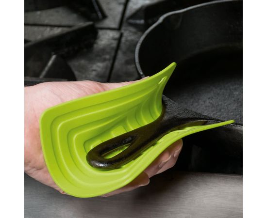 Подставка под кастрюлю, 15x15 см, зеленая, силикон, Lodge, Цвет: Зеленый, фото , изображение 3