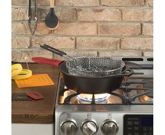 Корзина для фритюра, диаметр: 22,9 см, материал: нержавеющая сталь, 8FB2, LODGE, США, фото , изображение 2