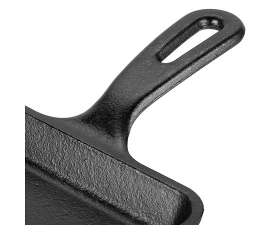 Сковорода для фахитос квадратная 14х14 см, черная, чугун, Lodge, фото , изображение 5