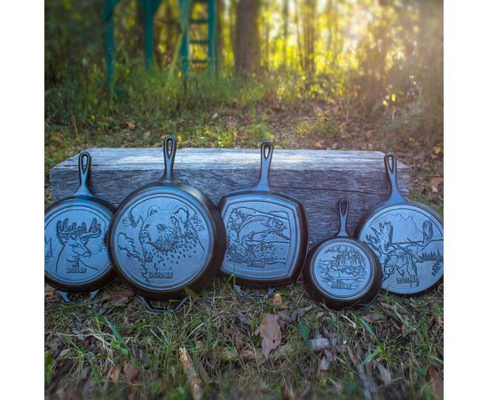 Сковорода , диаметр: 16 см, материал: чугун, L3SKWLWF, "Волк" серия Wild Life, LODGE, фото , изображение 4