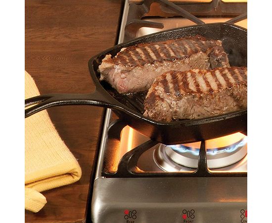 Сковорода - гриль, квадратная, размер: 26 х 26 х 6 см, материал: чугун, L8SGPWLFI, "Рыба" коллекция Wild Life, LODGE, фото , изображение 6