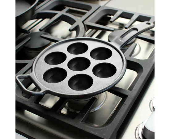 Сковорода - форма для кексов, диаметр: 23 см, материал: чугун, P7A3, LODGE, США, фото , изображение 7