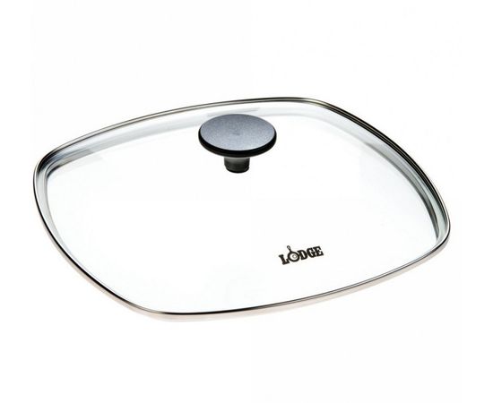 Крышка для сковороды GCSQ10, 27х27 см, стекло, Lodge, фото 