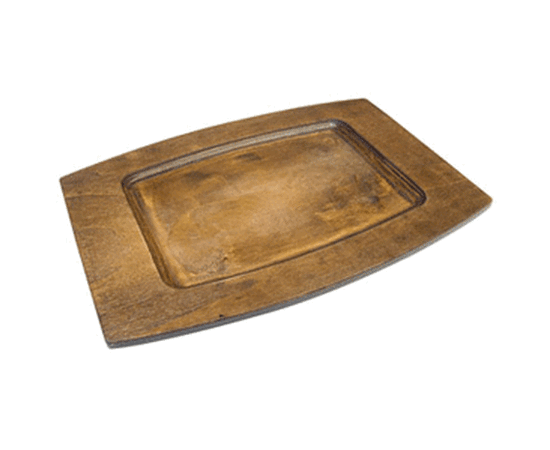 Подставка прямоугольная для сковороды 4020184, коричневая, дерево, Lodge, фото 