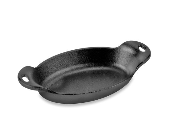 Блюдо для запекания, овальное, объем: 0,25 л, размер: 20 х 10,5 см, материал: чугун, HMSOV, LODGE, США, фото 