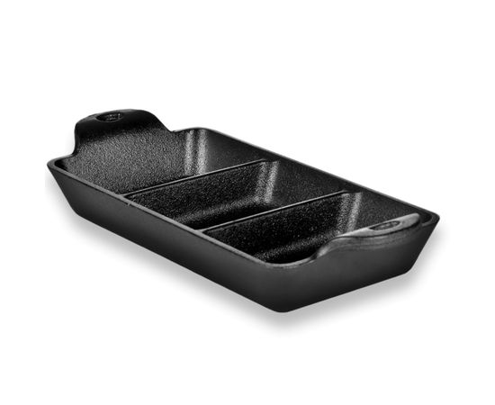 Блюдо для запекания, прямоугольное, 3-х секционное, размер: 24 см, материал: чугун, LMSDRC, LODGE, США, фото 