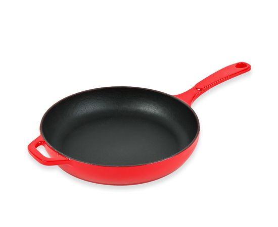 Сковорода круглая 28 см, красная, Lodge, фото 