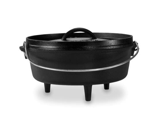 Казан, 25 см, 3.7 л, черный, чугун, Lodge, фото 