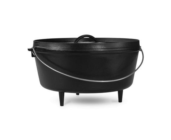 Казан, 36 см, 9.4 л, черный, чугун, Lodge, фото 