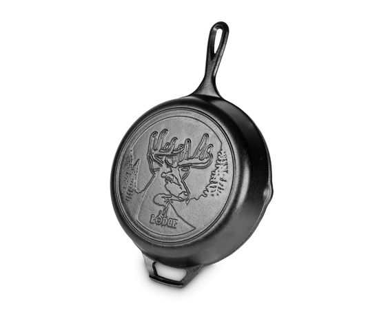 Сковорода чугунная круглая 26 см, L8SKWLDR, "Олень" серия Wildlife, LODGE, США, фото 