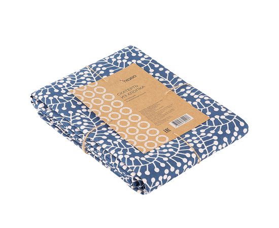 Скатерть темно-синего цвета с принтом Спелая Смородина из коллекции Scandinavian touch, 170х170 см, Tkano, фото , изображение 6