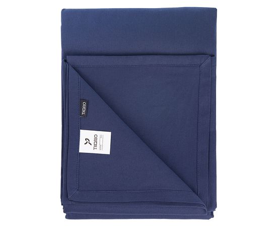 Скатерть из хлопка темно-синего цвета из коллекции Essential, 170х170 см, Tkano, фото , изображение 4